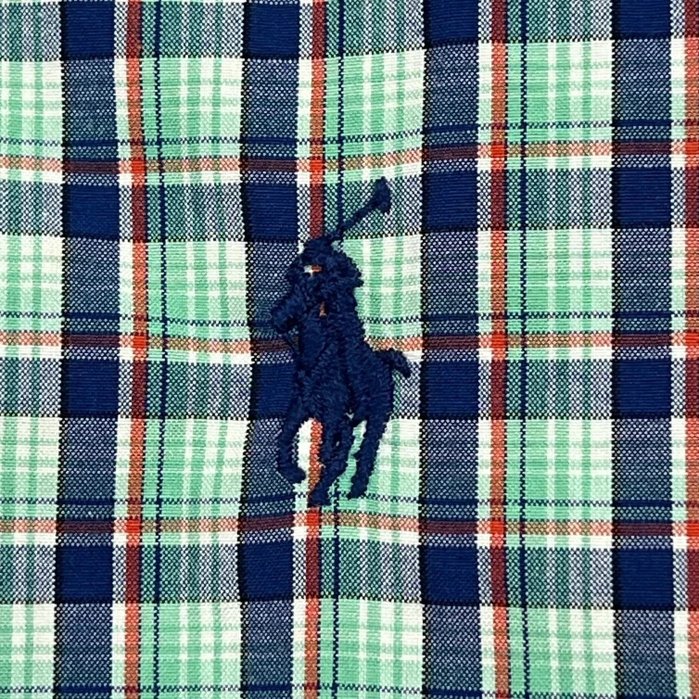 VTG Ralph Lauren Andy Camp Shirt Mens Large Green Check American Heritage Preppy